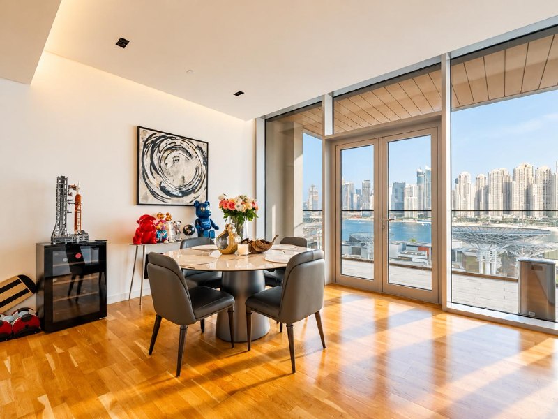 Dining area opening to the terrace